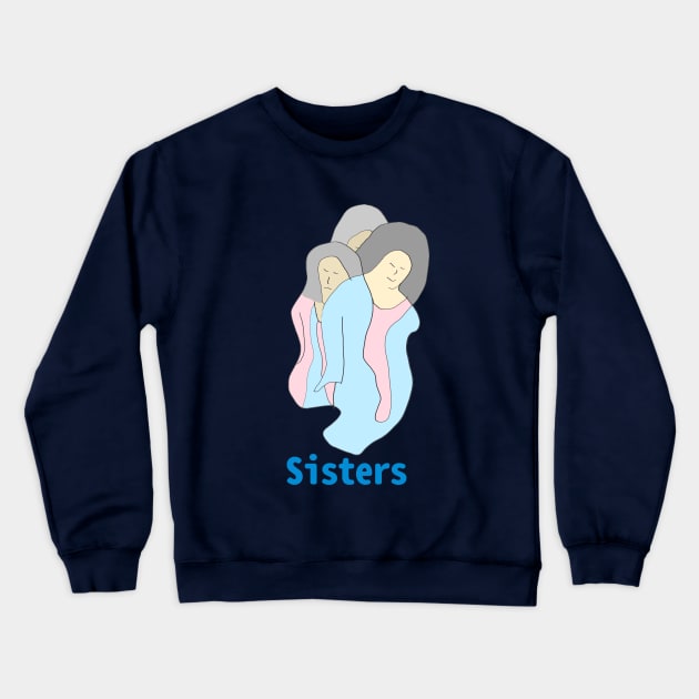 three sisters Crewneck Sweatshirt by abagold